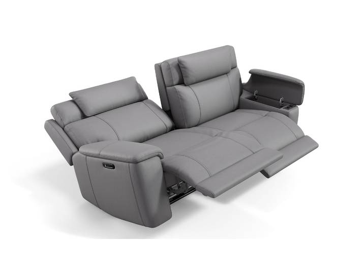 Ledersofa RAVELLO 2-Sitzer Relaxsofa Echtleder Relaxcouch 2er Sofa mit Massage & Sitzheizung