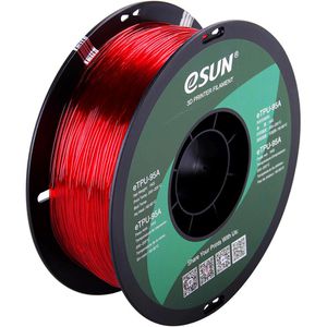 eSUN Filament eTPU-95A, TPU, rot transparent, 1,75mm, flexibel, stoßfest, 1kg Spule