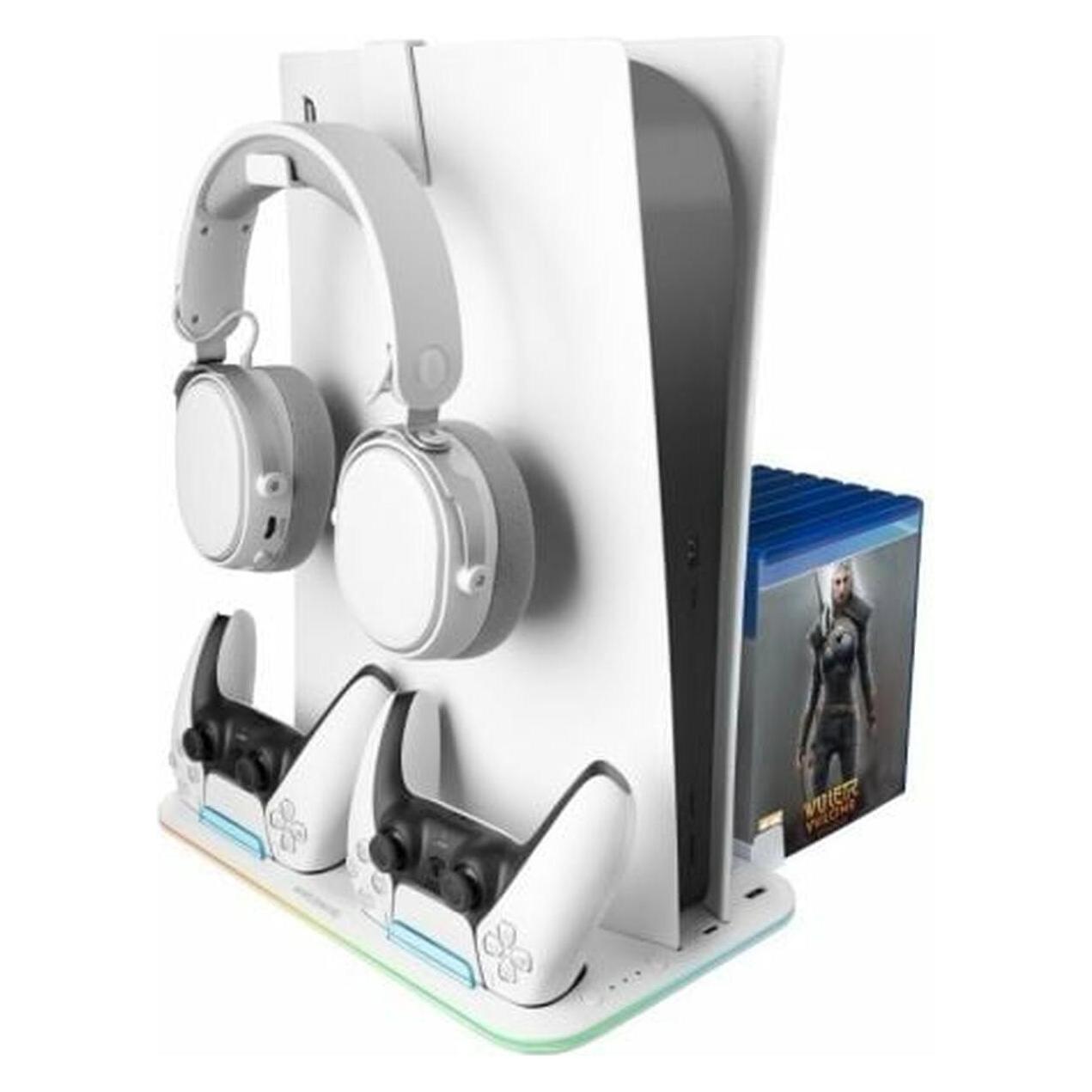 Mars Gaming Support Multifonction Mps5-B2 RGB Pour Ps5 (Blanc) (Kabelgebunden) (MPS5-B2)