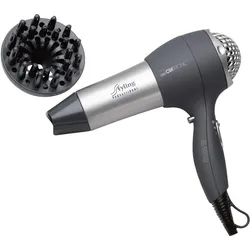 CLATRONIC HTD 3055 Profi-Haartrockner, 3 Temperaturstufen, 2 Gebläsestufen, Kaltstufe, 2000 W, Diffuser, Formdüse, schwarz/silber