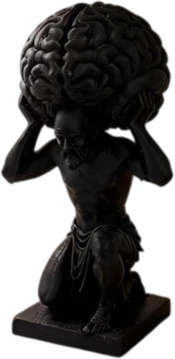 Modern harsbeeldje Mentale Kracht sculptuur met matte afwerking voor op je bureau