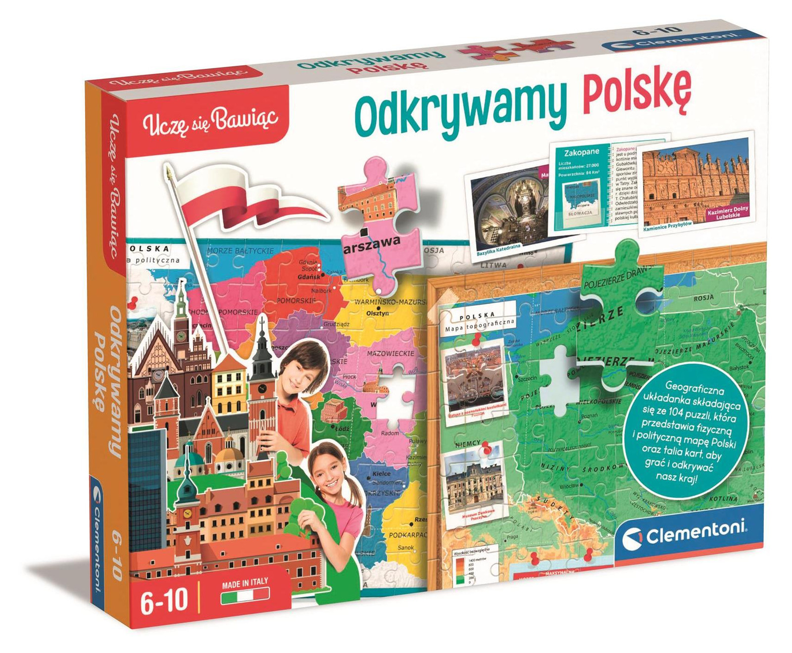 Clementoni Ik leer terwijl ik plezier heb We ontdekken Polen