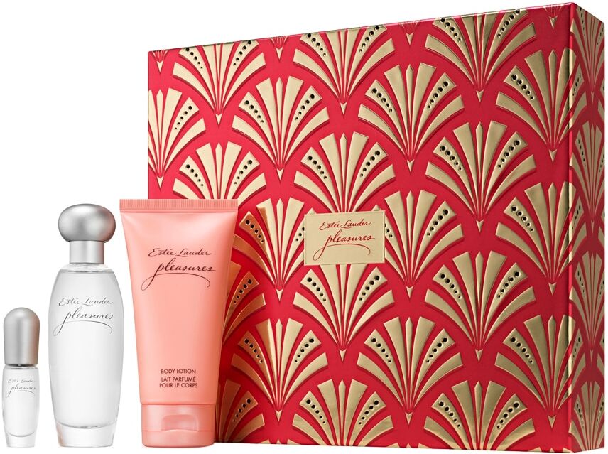 Estée Lauder Estuche de regalo Pleasure Perfume, Loción Corporal y Perfume de viaje .