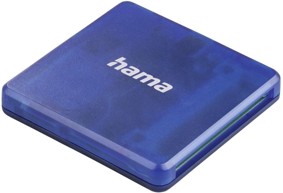 Hama USB 2.0 Multi-Card Reader, SD/microSD/CF - Blue