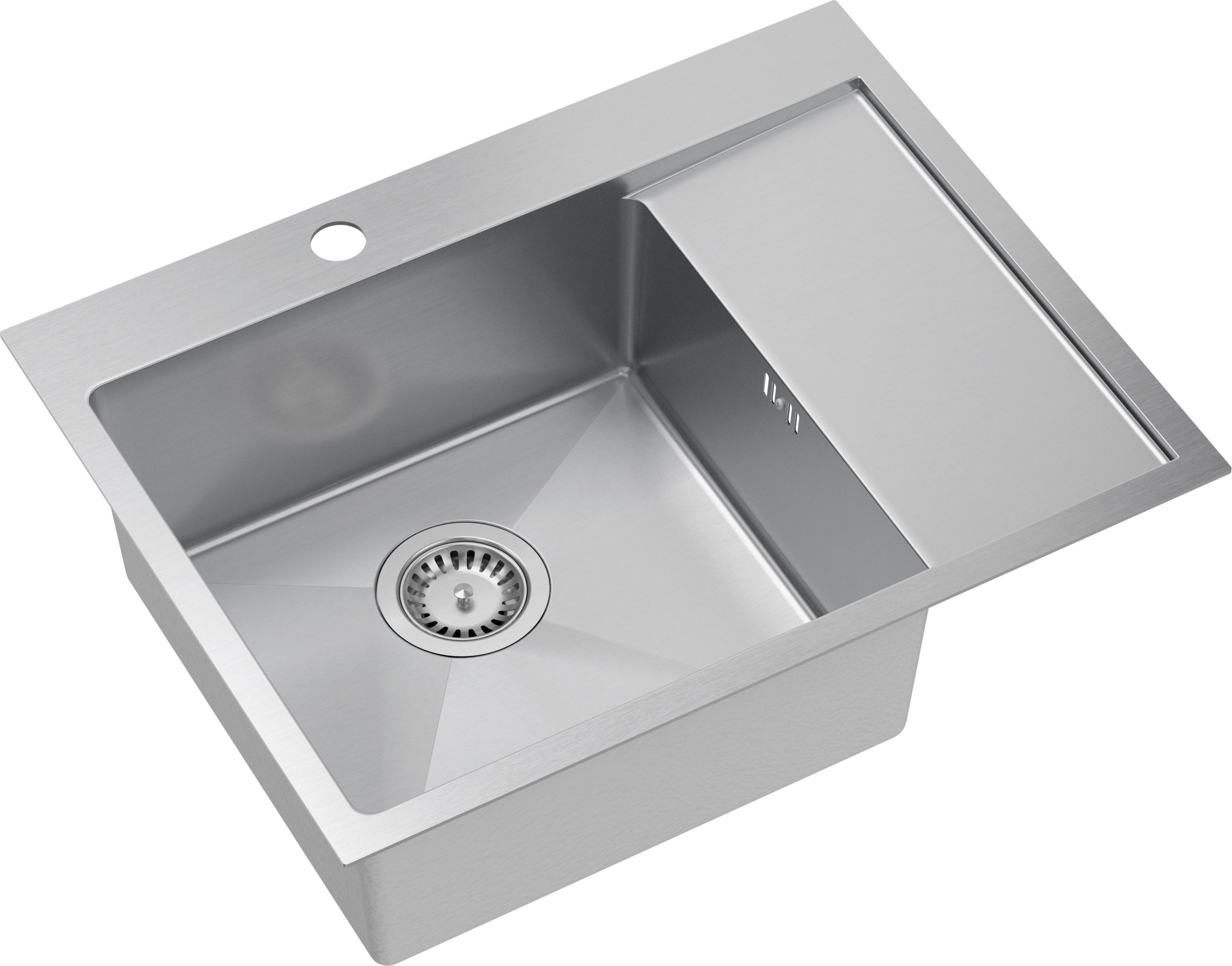 QUADRON Spülbecken 1-Becken Spüle | Größe: 62 x 48 x 20 cm | RUSSEL 116 | Küchenspüle Edelstahlspüle mit Siphon | Stahl Pvd