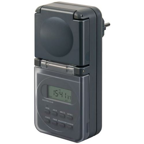 Brennenstuhl Digitale Wochenzeitschaltuhr IP44, LCD-Display anthrazit