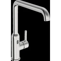 HANSA HANSAVANTIS Style Küchenarmatur, Bluetooth, 230/9V, PSD-Sensor, schwenkbarer Auslauf, Ausladung 255mm, 5421220980, Farbe: Stahl gebürstet