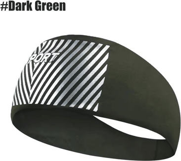 Inspire Curations Absorbent Sports Sweat Headband For Cycling Yoga Gym And Outdoor Training dark Green