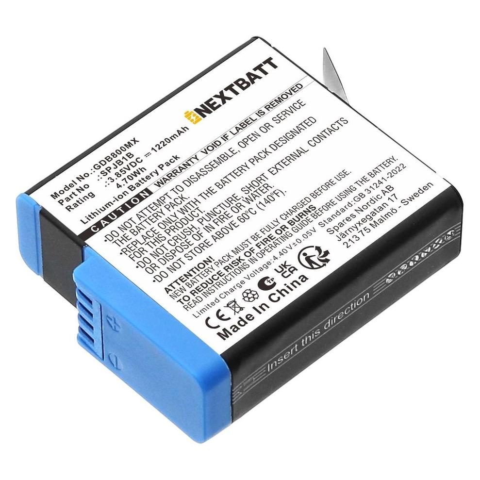 CS Cameron Sino Battery for GoPro Hero 5, 6, 7, 8 (Kamera Akku) (CS-GDB800MX)
