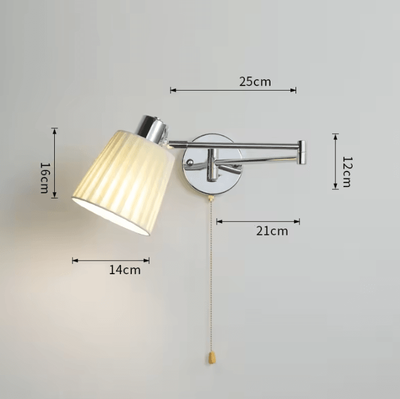 Inspire Curations Chrome Swing Arm E27 Reading Wall Sconce wd402 4 without Bulb