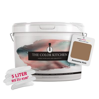 Wand- und Deckenfarbe A.S. CRÉATION "Seidenmatt Innenfarbe THE COLOR KITCHEN", braun (tck6007 awesome anis), 5 l 5ml, Farben, für Wohnzimmer Schlafzimmer Flur Küche, versch. Brauntöne