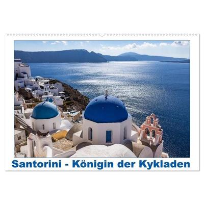 Santorini - Königin der Kykladen (Wandkalender 2026 DIN A2 quer), CALVENDO Monatskalender