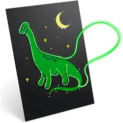 Kidywolf Leuchtendes Wandbild 3er-Set, Dinos