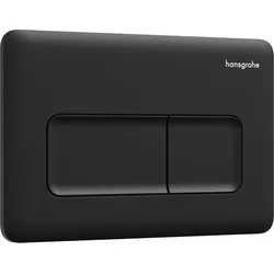 hansgrohe iFrame Original Q Betätigungsplatte für 2-Mengen-Spülung, 66001670, Farbe: Mattschwarz