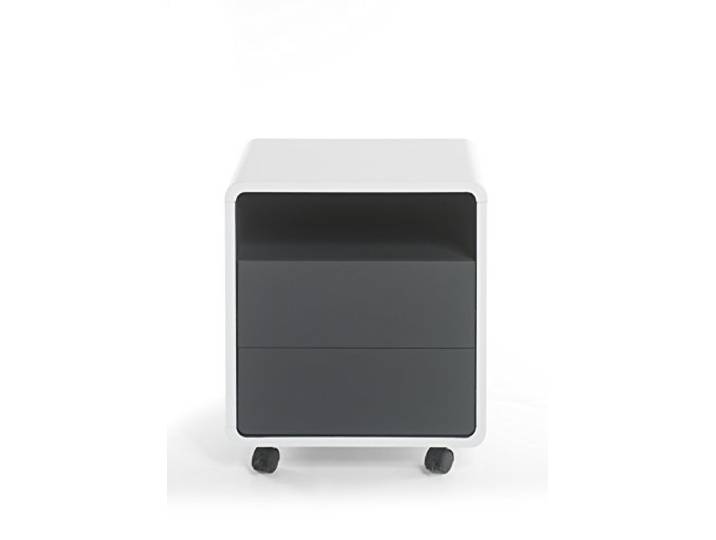 Robas Lund Bürocontainer Weiß Matt-Anthrazit Schreibtischcontainer, Tadeo BxHxT 47 x 55 x 38 cm