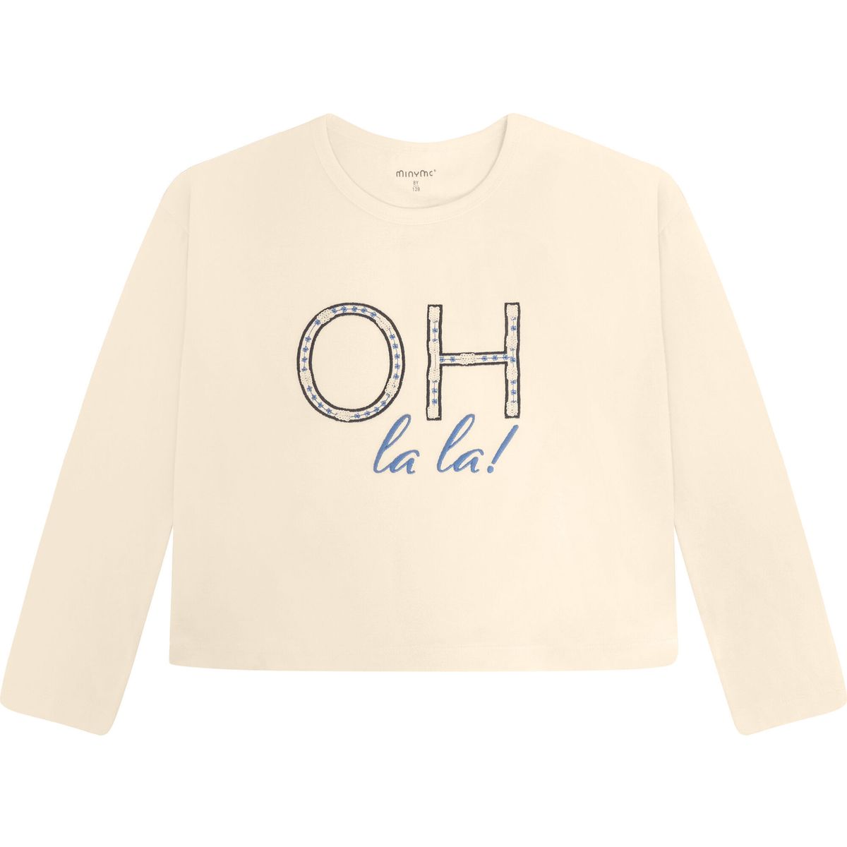 Minymo T-shirt LS seedpearl (1026) 116 144425-1026-116