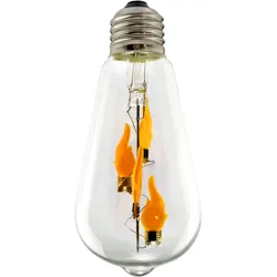 LED Rustika big Fire Flame down klar E271 W 60 Lm