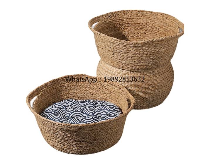 ZZ Wyj nid de chat en rotin quatre saisons universel été maison de chat tapis papyrus chenil chat planche à gratter