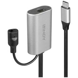 LINDY USB-Kabel USB 3.2 Gen1 USB-C® Stecker, USB-C® Buchse 5.00 m Schwarz Aktiv mit Signalverstärkung 43271
