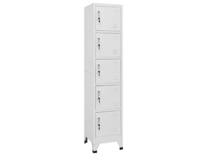 Armoire à Casiers Classeur Meuble de Rangement d'Equipements de Sport Produits de Nettoyage Intérieur Bureau Gris 339789