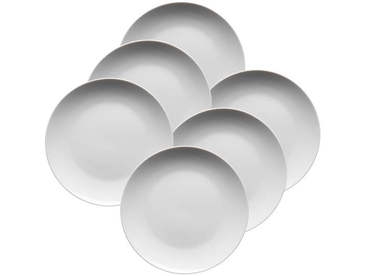 MÄSER Dessertteller-Set Barca Weiss Porzellan 6 Stk