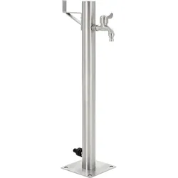 vidaXL Garten-Wassersäule Edelstahl Rund 65 cm