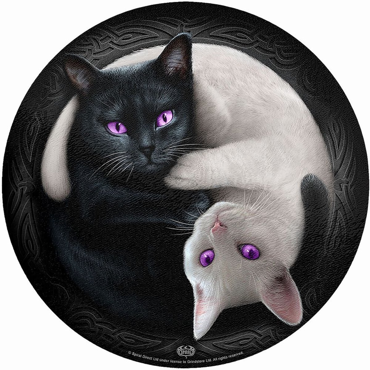 Spiral Ying Yang Cats Unisex Snijplank - Meerkleurig