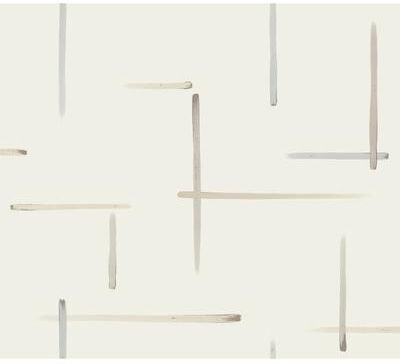 York Wallcoverings Gilded Sumi-E Neutral & Glint Wallpaper