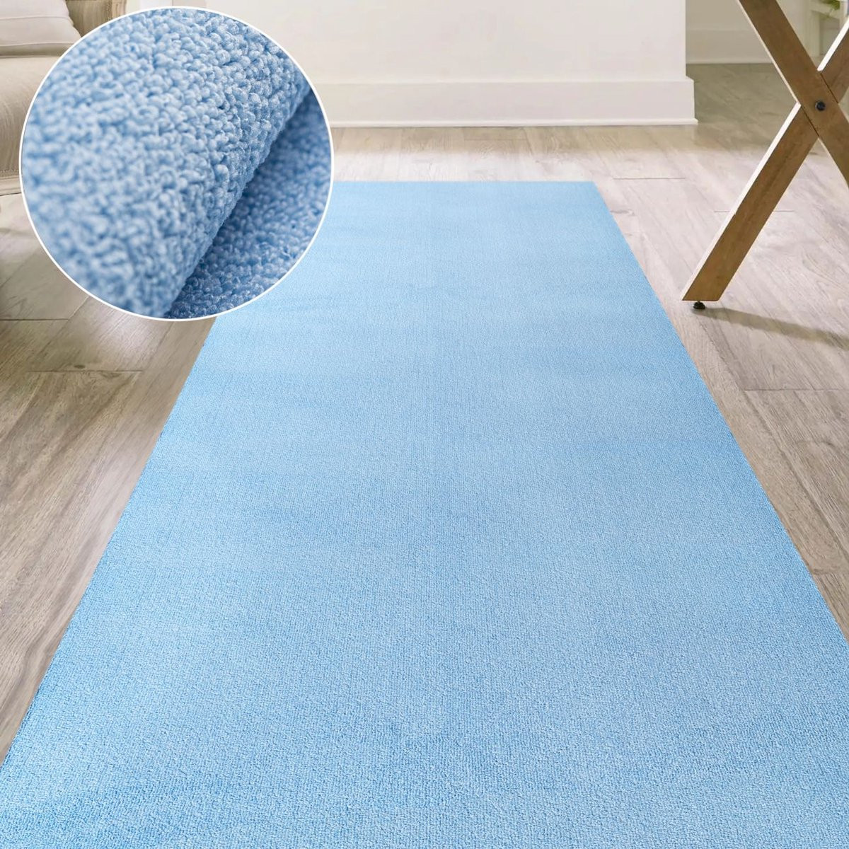 ANRO Badmat Antislip Blauw 90x180 cm
