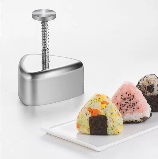 INF DIY Sushi-Reisbällchen-Form – Dreieckige Onigiri-Form aus 304 Edelstahl model 1
