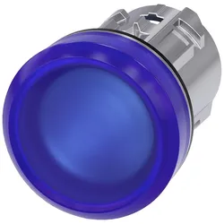 Siemens 3SU1051-6AA50-0AA0 Leuchtmelder, 22mm, rund, Metall, hochglanz, blau, Linse, glatt 3SU10516AA500AA0  - 5 Stück
