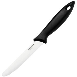Fiskars Gemüsemesser Essential 1065569, 11,5 cm Edelstahlklinge, Kunststoffgriff