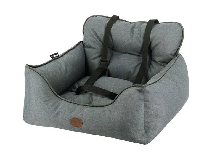 Hunde-Autositz NOBBY Kadek , grau (hellgrau), B/H/L: 50cm x 34cm x 55cm, Tierbetten, Hunde-Autositz