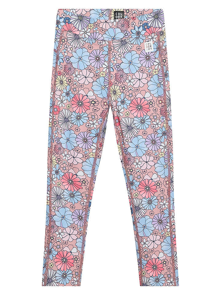 Color Kids Sport-Leggings in Rosa/ Bunt - 164