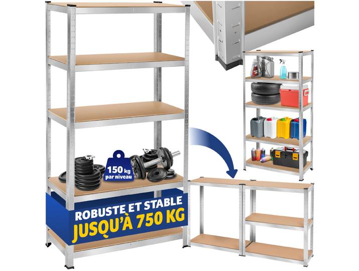 Étagère robuste pour charges lourdes - 180 x 90 x 40 cm, 750 kg