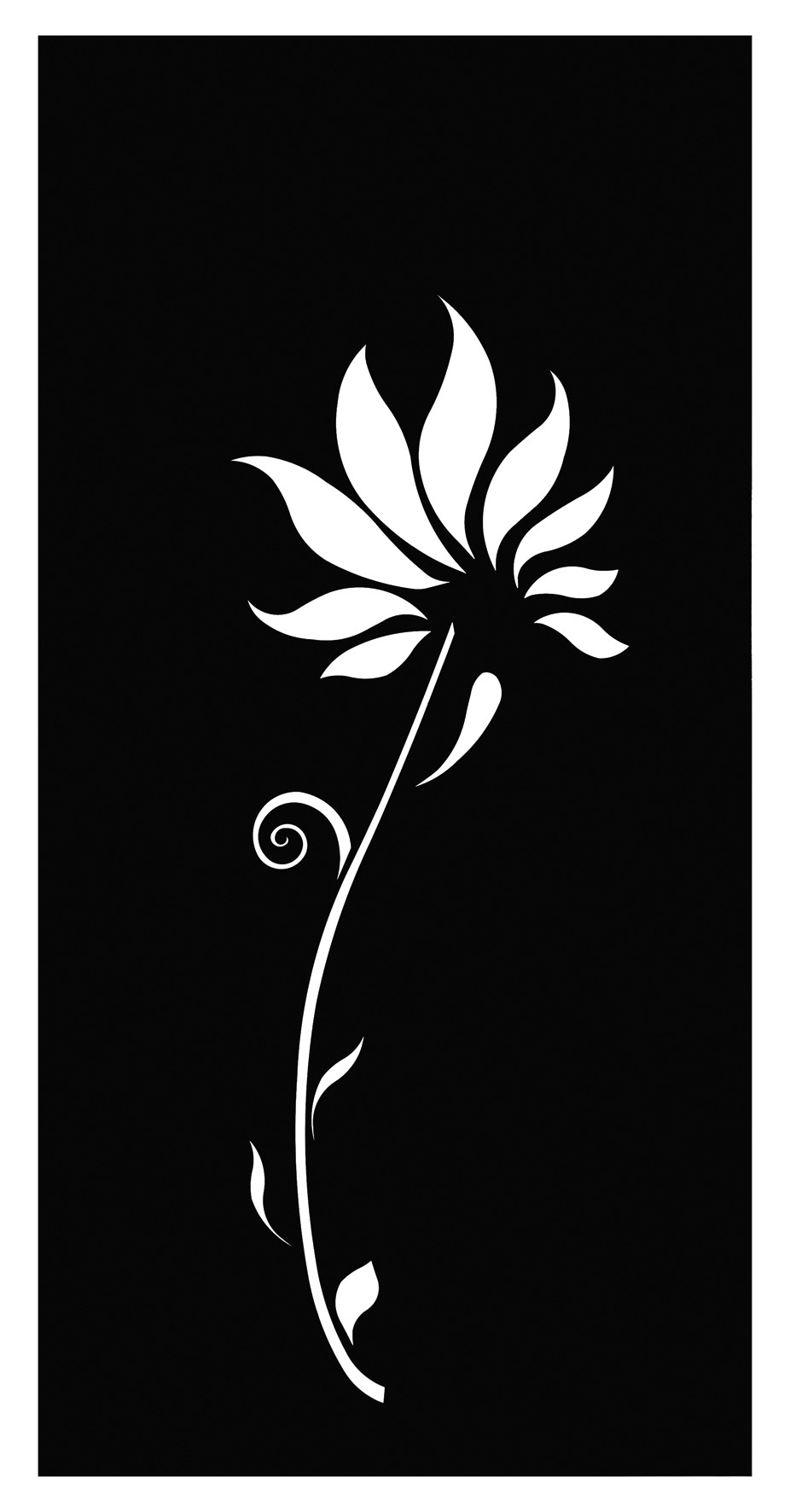 JUNGELMAR Dekor-Sichtschutzwand Lilie 1780x900 mm, anthrazit 09401353