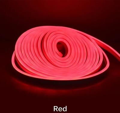 The Handy Homestead Flexible Neon LED Light Strip Set 5M, 600 Lights, Waterproof For Indoor Outdoor Decoration 5m600LED 0 5W Red