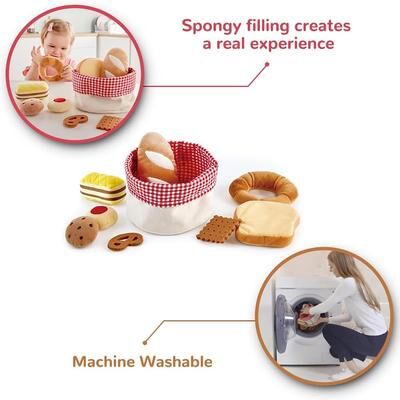 Hape Kitchen Bread Basket Food Playset, 9 Pieces