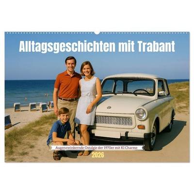 Alltagsgeschichten mit Trabant (Wandkalender 2026 DIN A2 quer), CALVENDO Monatskalender