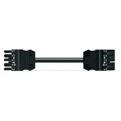Wago 771-9995/006-301 konfektionierte Verbindungsleitung,Eca,Buchse Stecker,schwarz 7719995006301