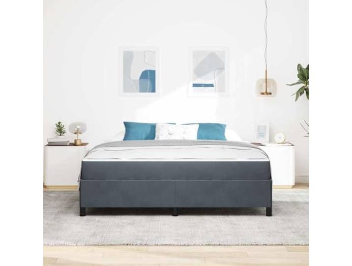 KTHLBRH Bettgestell dunkelgrau 180 x 200 cm Stoff Minimalistisches Design, einfache Linien, geeignet für moderne Räume, robuste Basis