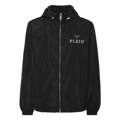 Windbreaker PHILIPP PLEIN "Windbreaker", Herren, Gr. XXL, schwarz (02, schwarz), Futter: 100% Polyester. Außenmaterial: 100% Polyester, Jacken Windbreaker