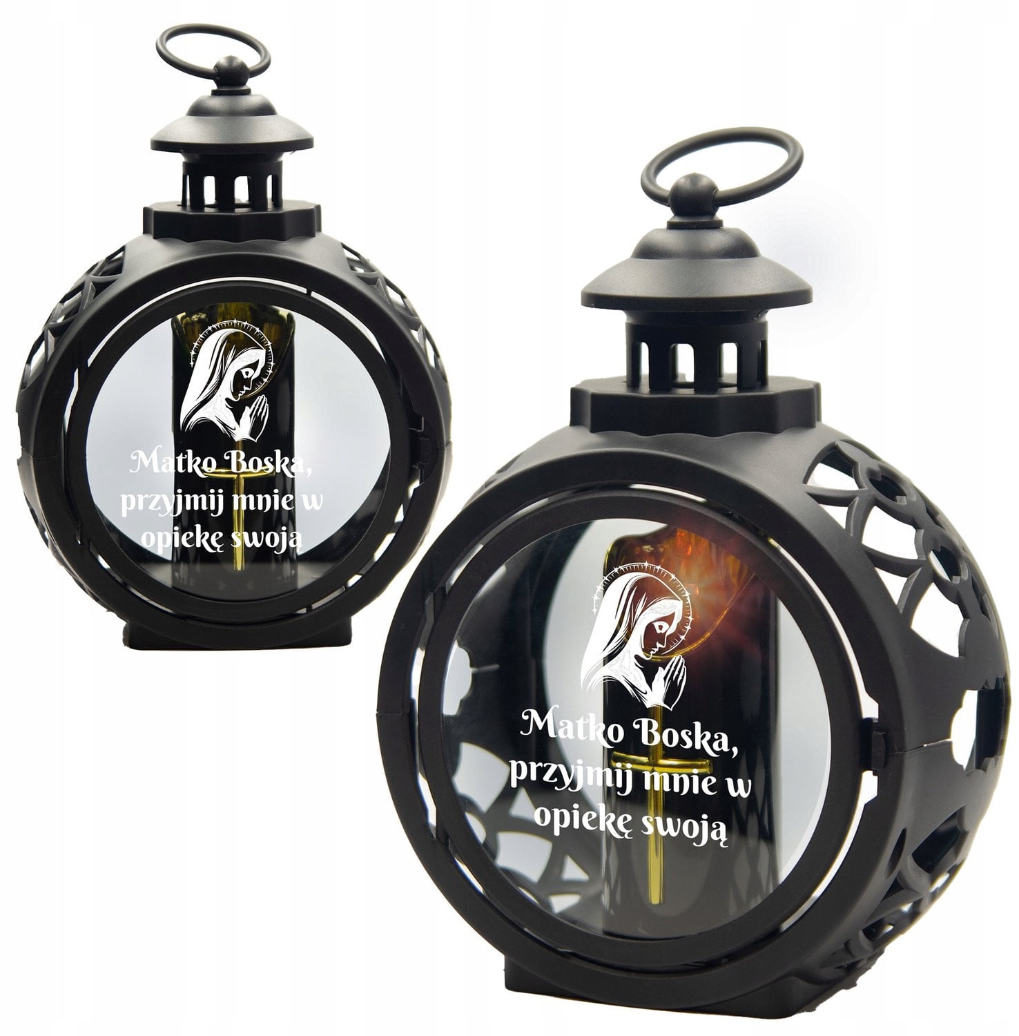 Decortrend Zwarte LED Lampion Grafisch Maria