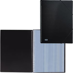 Elba Sichtbuch 400104496 Urban, aus PP, A4, mit 40 Hüllen, Spiralbindung, schwarz