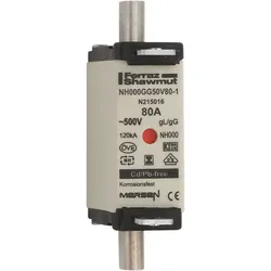 Mersen NH-Sicherungseinsatz SG Gr.000 gG 80A/500VKM NH000GG50V80-1