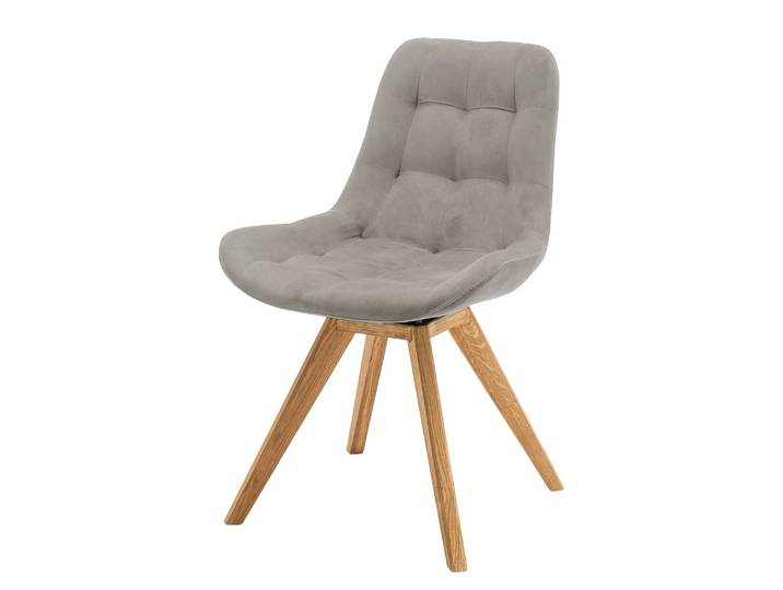 Polsterstuhl Paia 56 x 84 x 63cm Grau/Hellgrau Drehbar