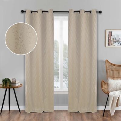 Superior Zuri Washable Room Darkening Curtains - Set of 2 Panels Window Drapes for Privacy, UV Sunlight Reduction