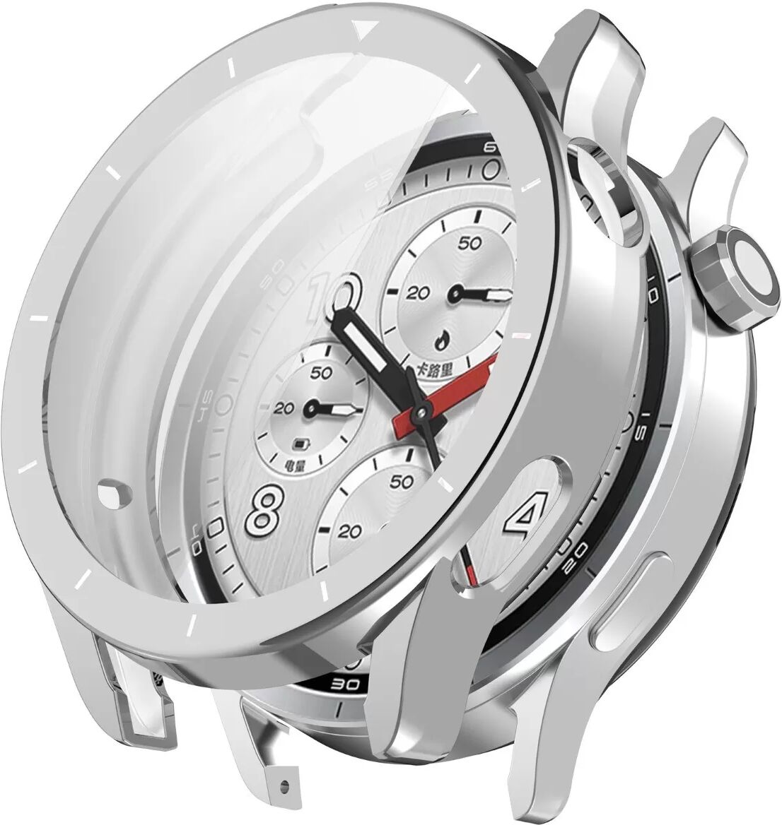 INF Schutzhülle kompatibel mit Xiaomi Watch S5 — TPU Vollabdeckung Softcase Silber