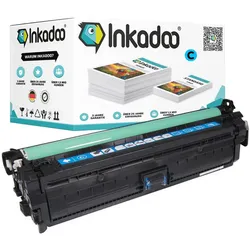 Inkadoo, Toner, Toner kompatibel zu HP CE251A / 504A Toner, cyan Cyan (C)