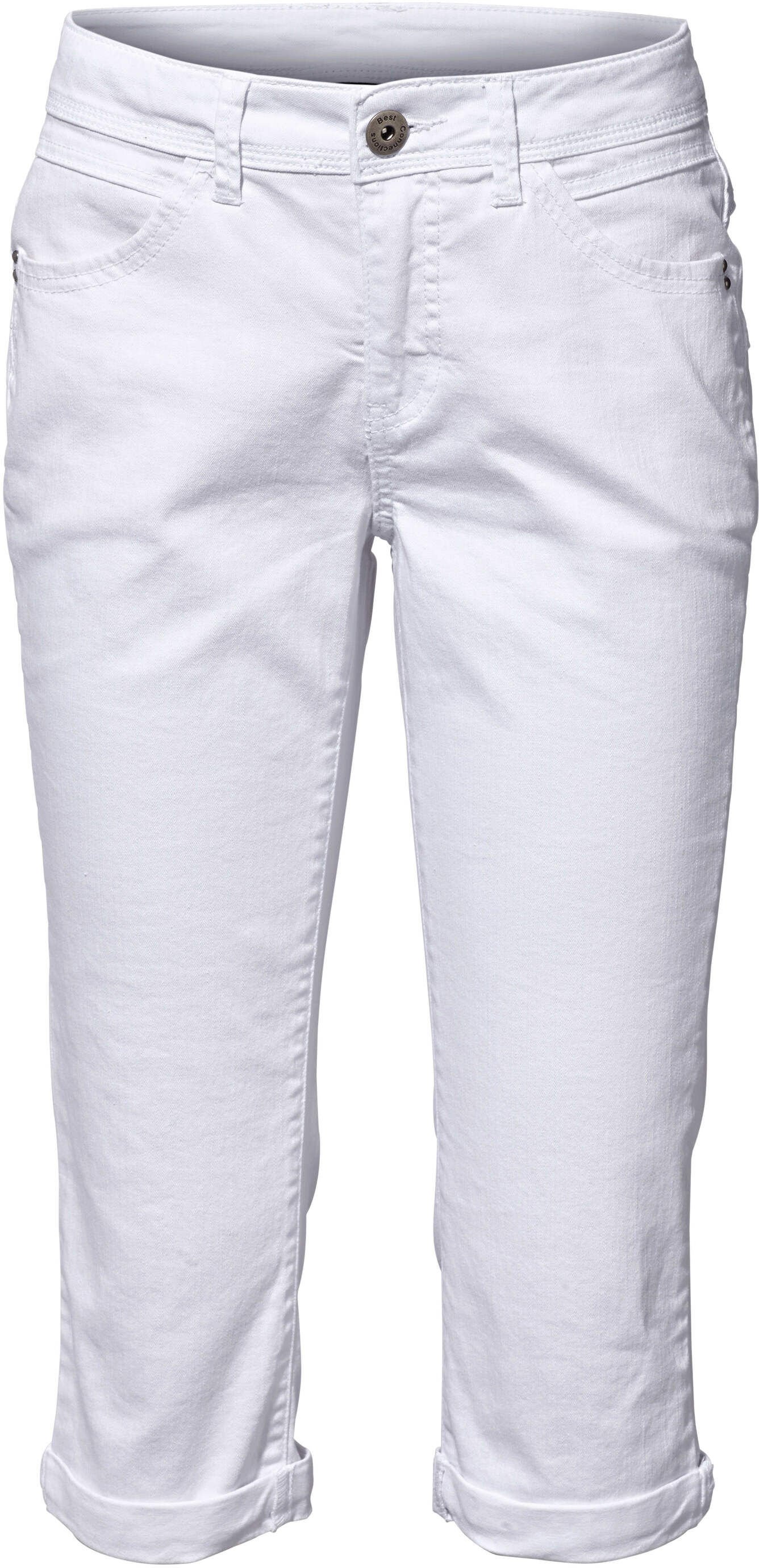 Röhrenhose HEINE "Bauchweg-Hose Bauchweg-Hose in Röhrenform", Damen, Gr. 38, N-Gr, weiß, Modisch, slim fit, Hosen Röhrenhose